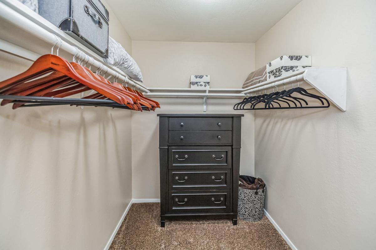 Walk-in closet at Summer Trace Apartments