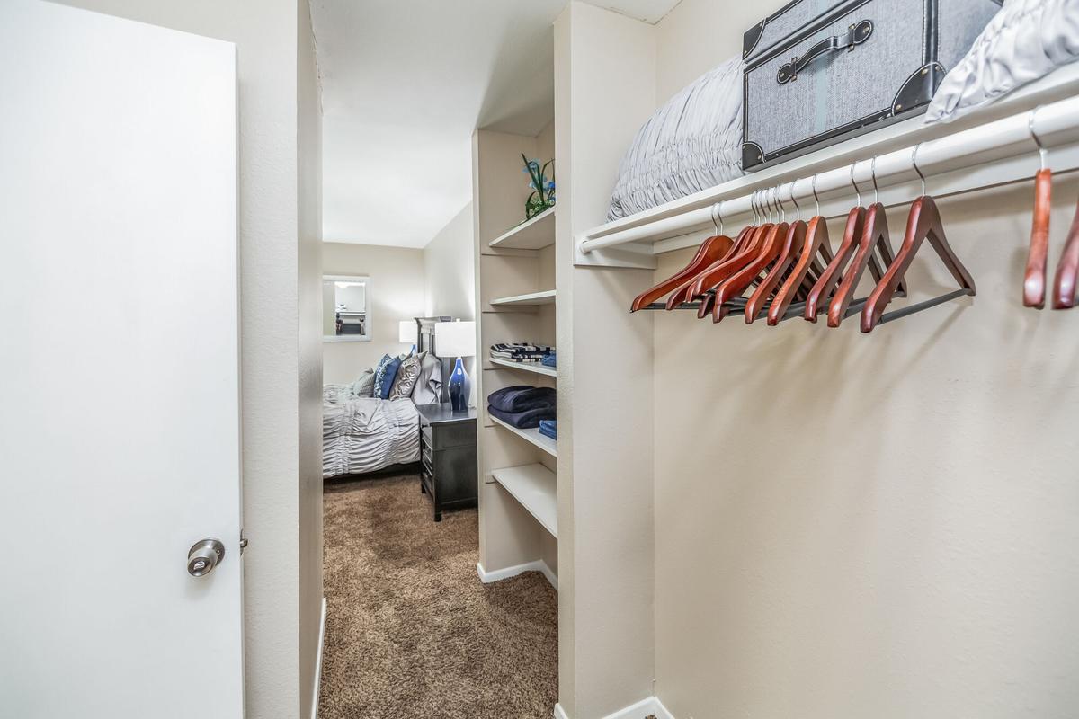 Walk-in closet at Summer Trace Apartments