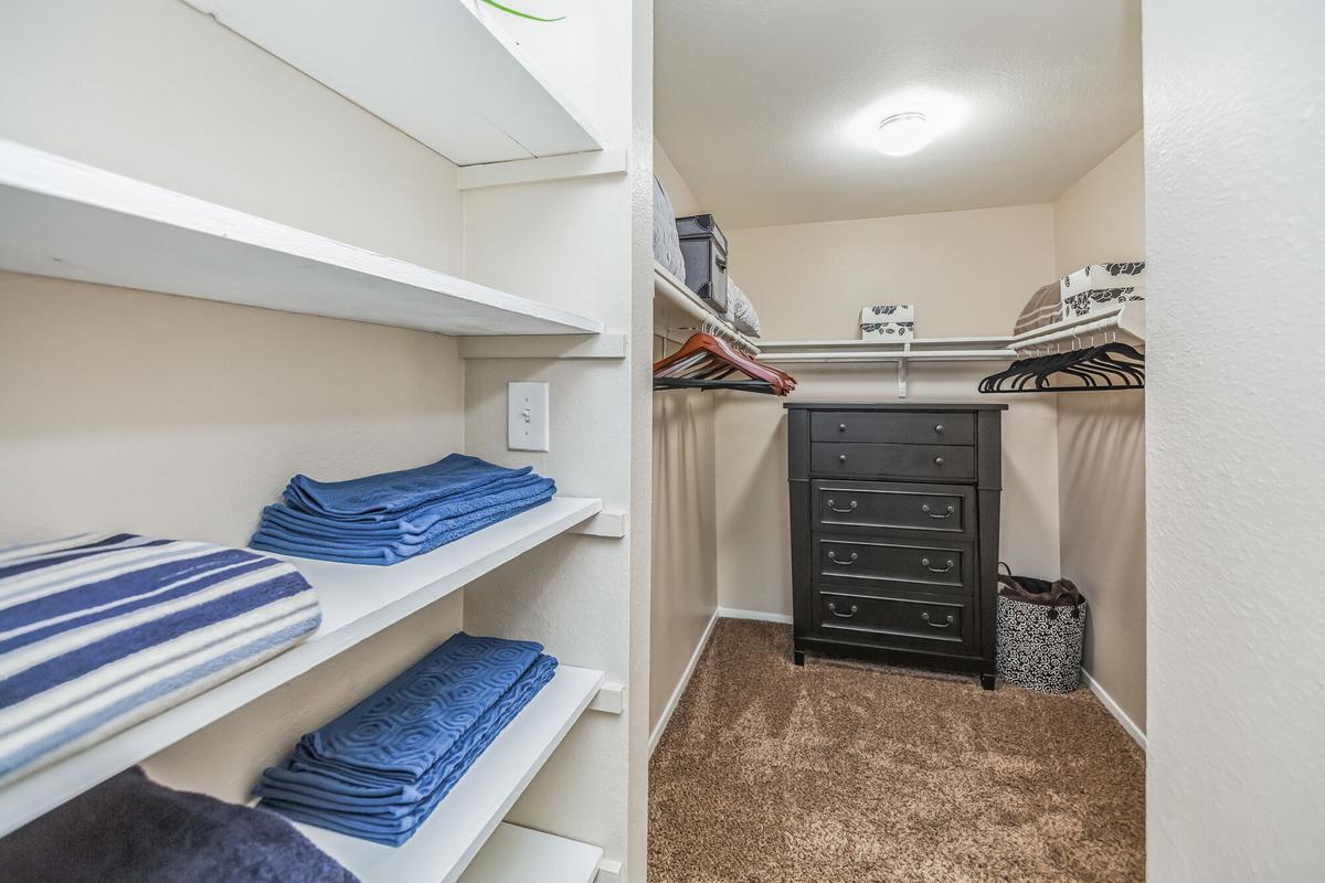 Walk-in closet at Summer Trace Apartments